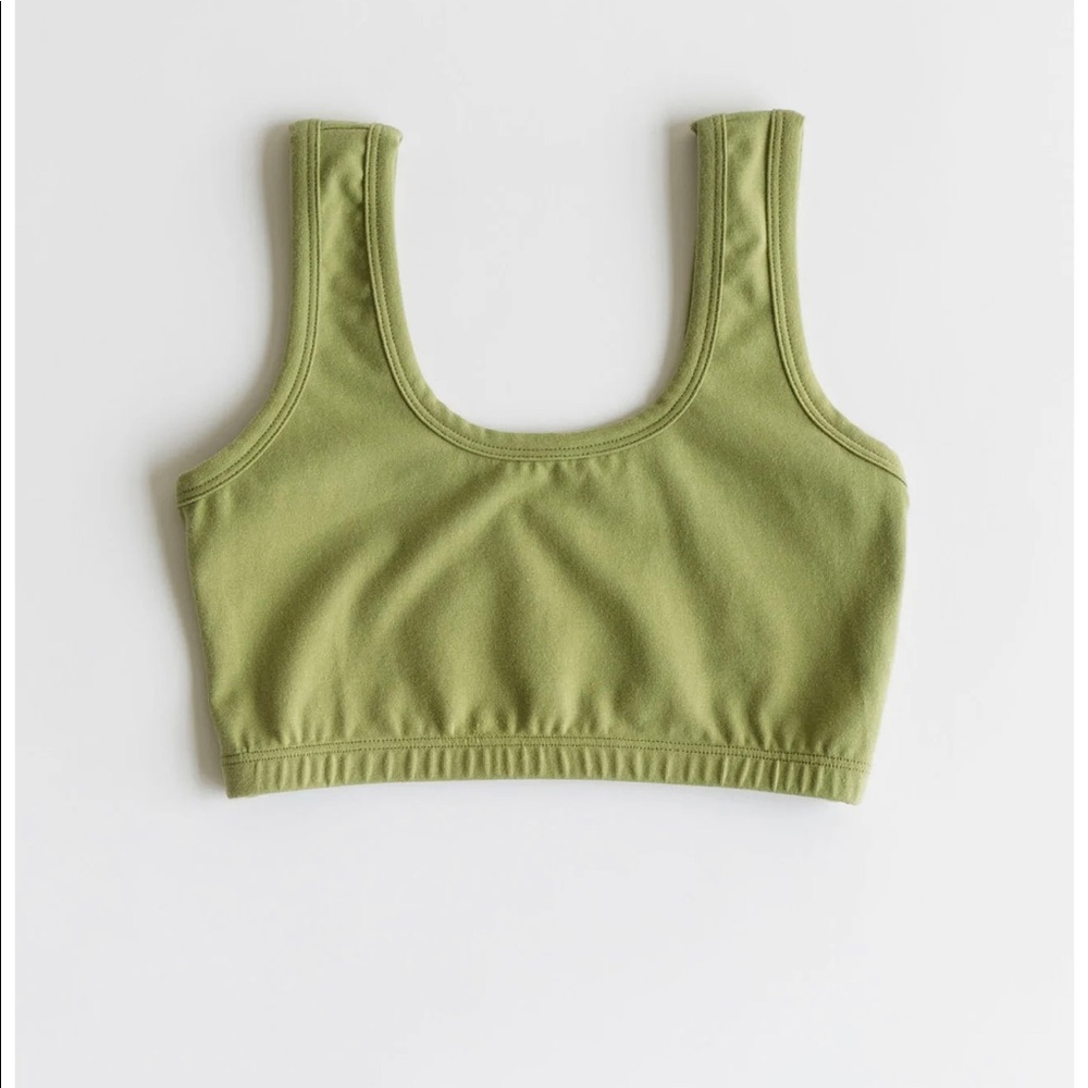 ARQ full coverage wide strap bra pistachio